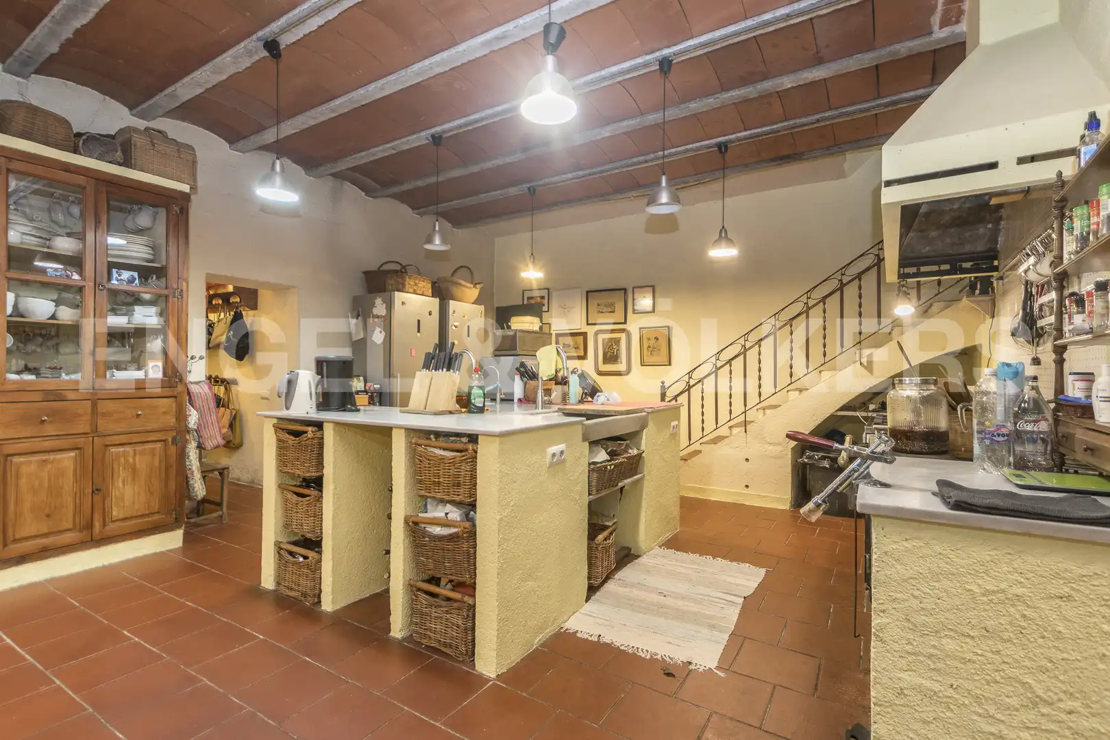 Cocina de Finca rústica en venta en Sant Cebrià de Vallalta con Calefacción, Jardín privado y Terraza