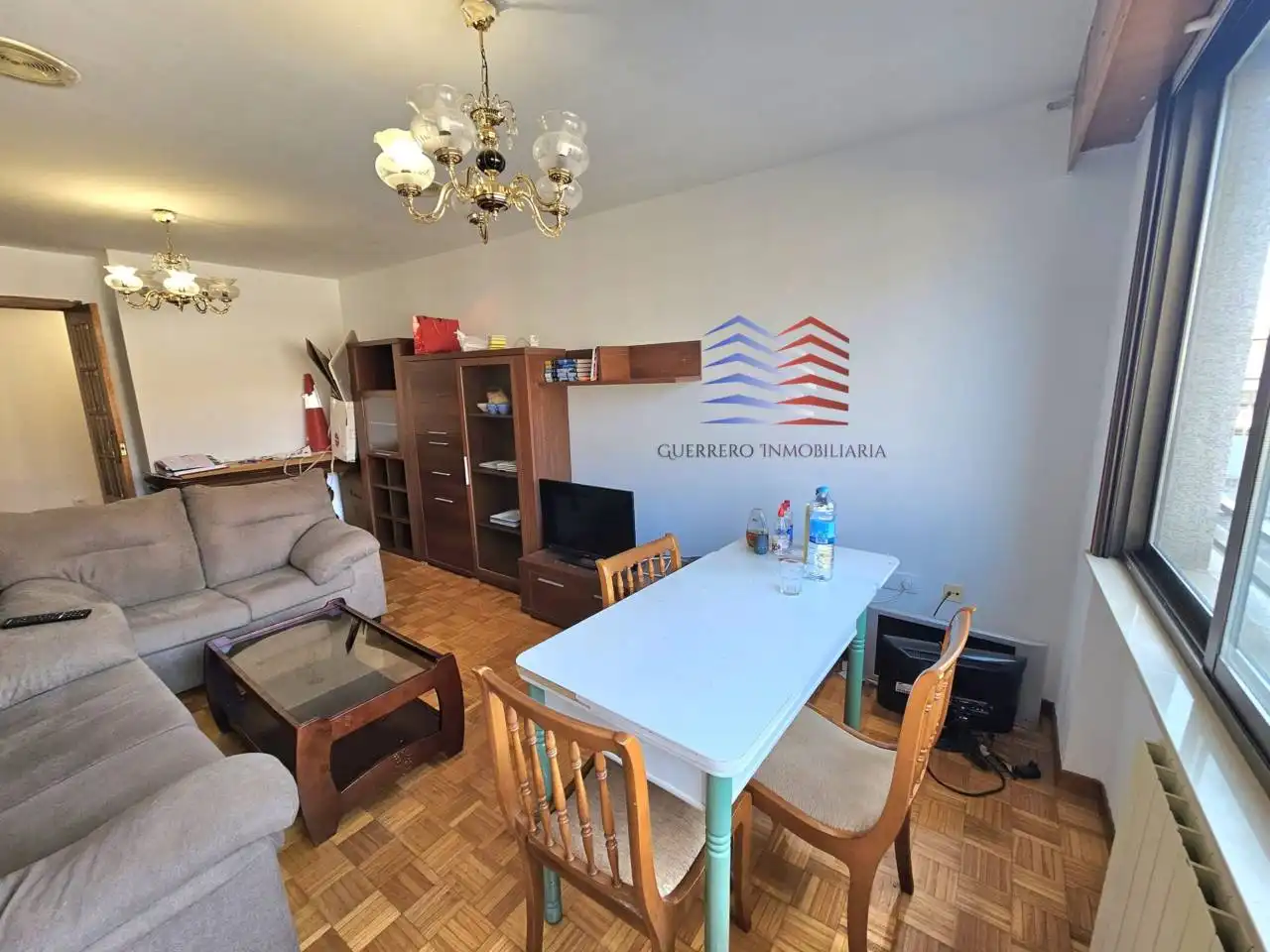 Living room of Flat for rent in Ourense Capital   with Heating, Parquet flooring and Terrace