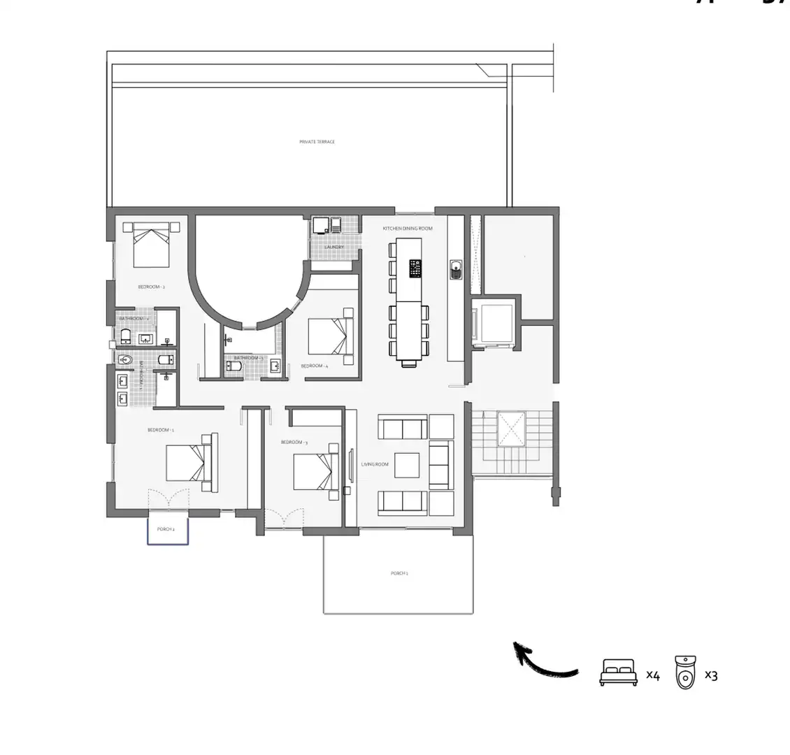 Appartement compact avec terrasse à vendre à Costa de la Calma, imagen 2