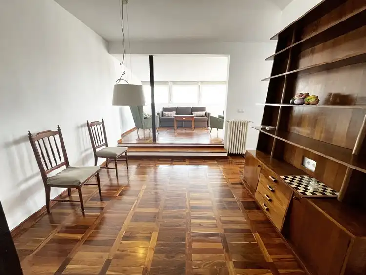 Sala de estar de Ático de alquiler en Madrid con Aire acondicionado, Calefacción y Parquet