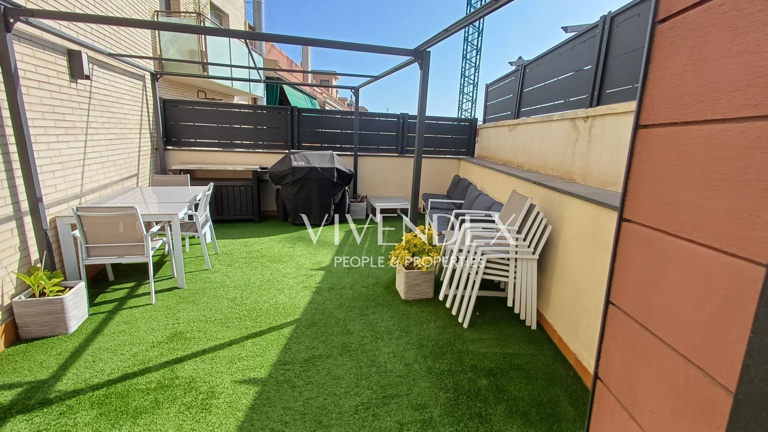 Terrace of Flat for sale in Cornellà de Llobregat  with Air Conditioner, Heating and Parquet flooring