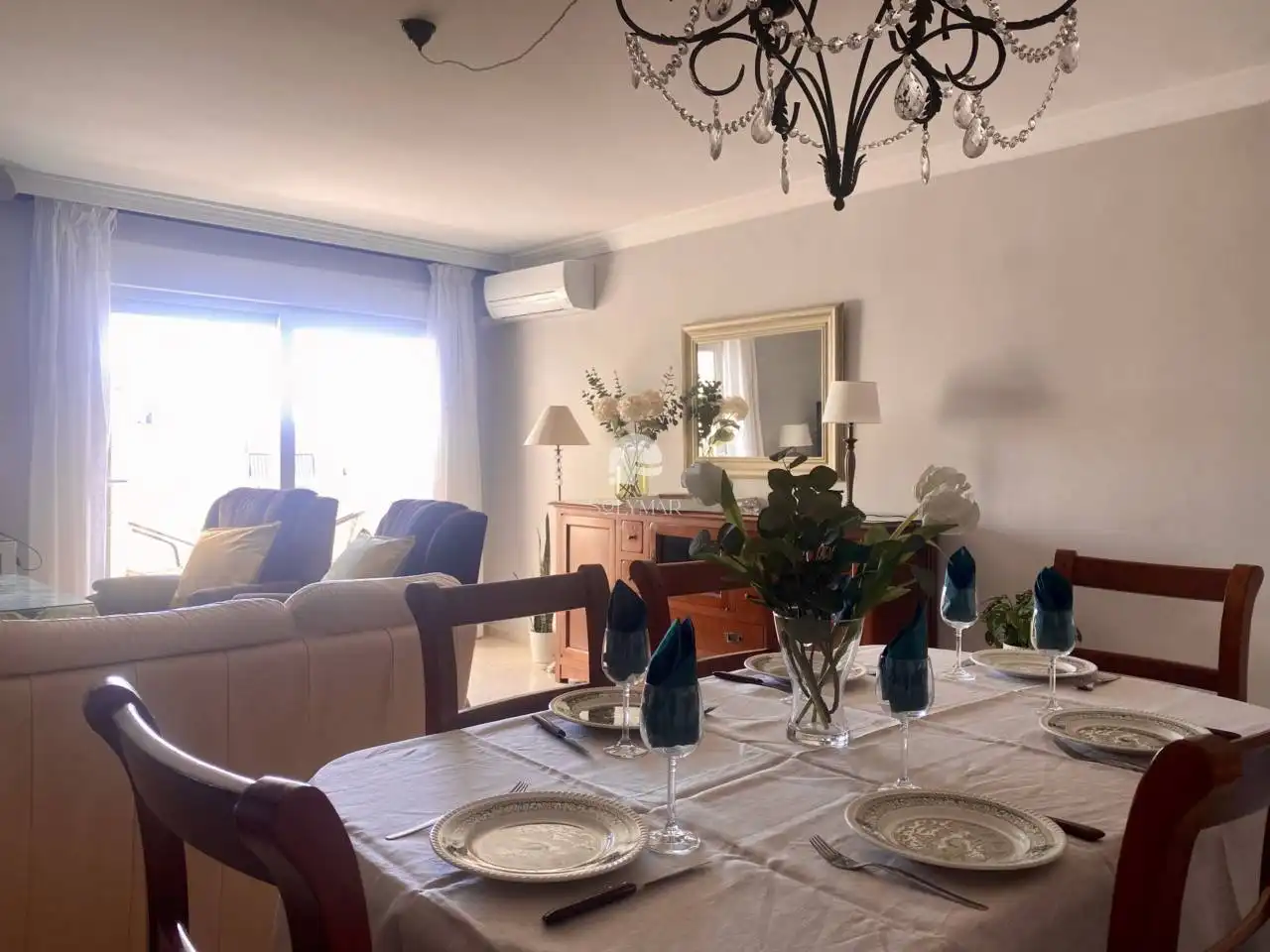 Comedor de Piso de alquiler en Vélez-Málaga con Aire acondicionado, Terraza y Amueblado
