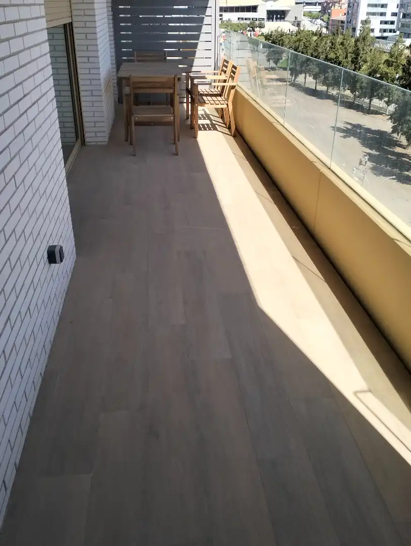 Terraza de Piso de alquiler en Badalona con Aire acondicionado, Calefacción y Parquet