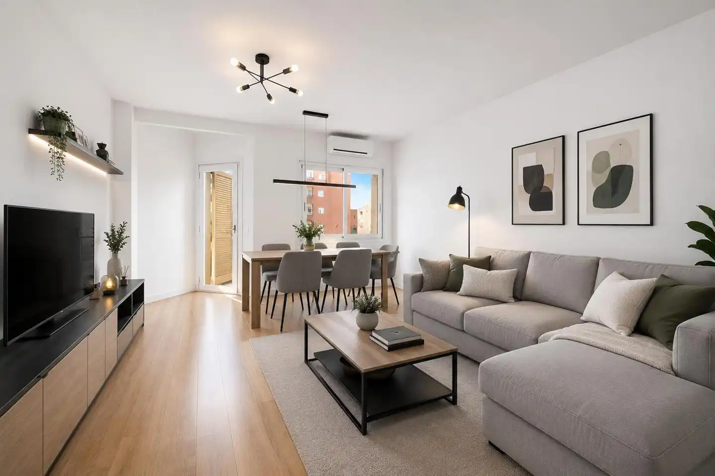 Wohnzimmer von Wohnung zum Verkauf in Figueres mit Klimaanlage und Terrasse