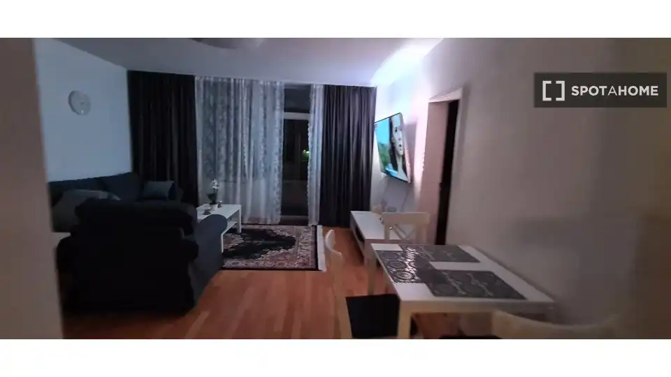 Sala de estar de Apartamento para compartir en Las Navas de la Concepción con Aire acondicionado, Terraza y Amueblado
