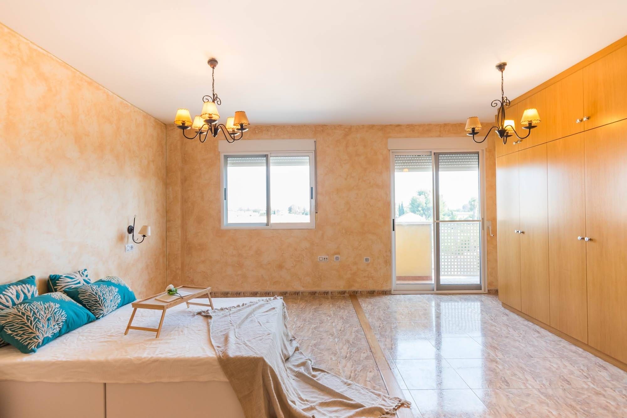 Bedroom of Flat for sale in  Murcia Capital  with Air Conditioner, Storage room and Balcony