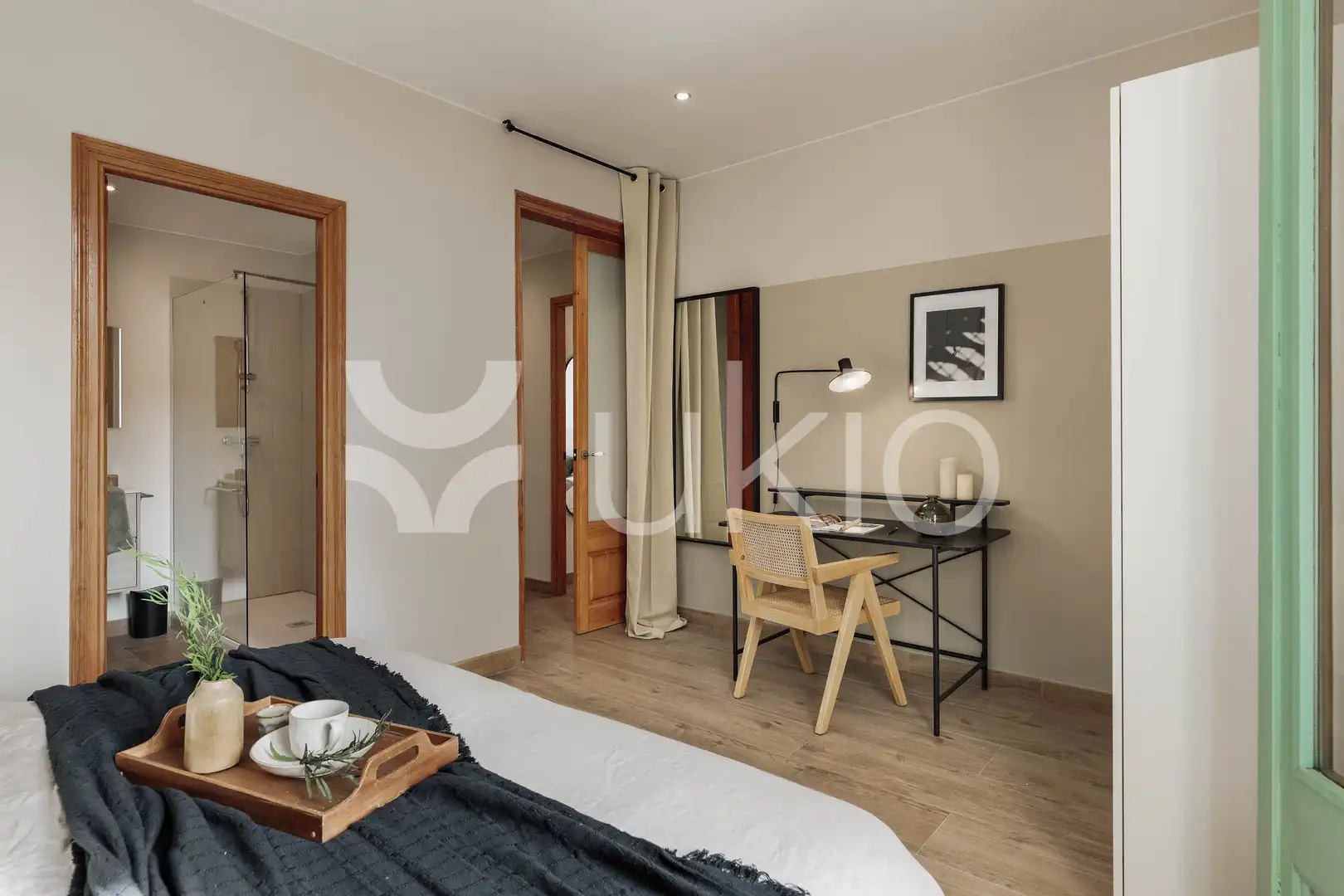Habitación de Apartamento de alquiler en Barcelona con Aire acondicionado, Calefacción y Amueblado