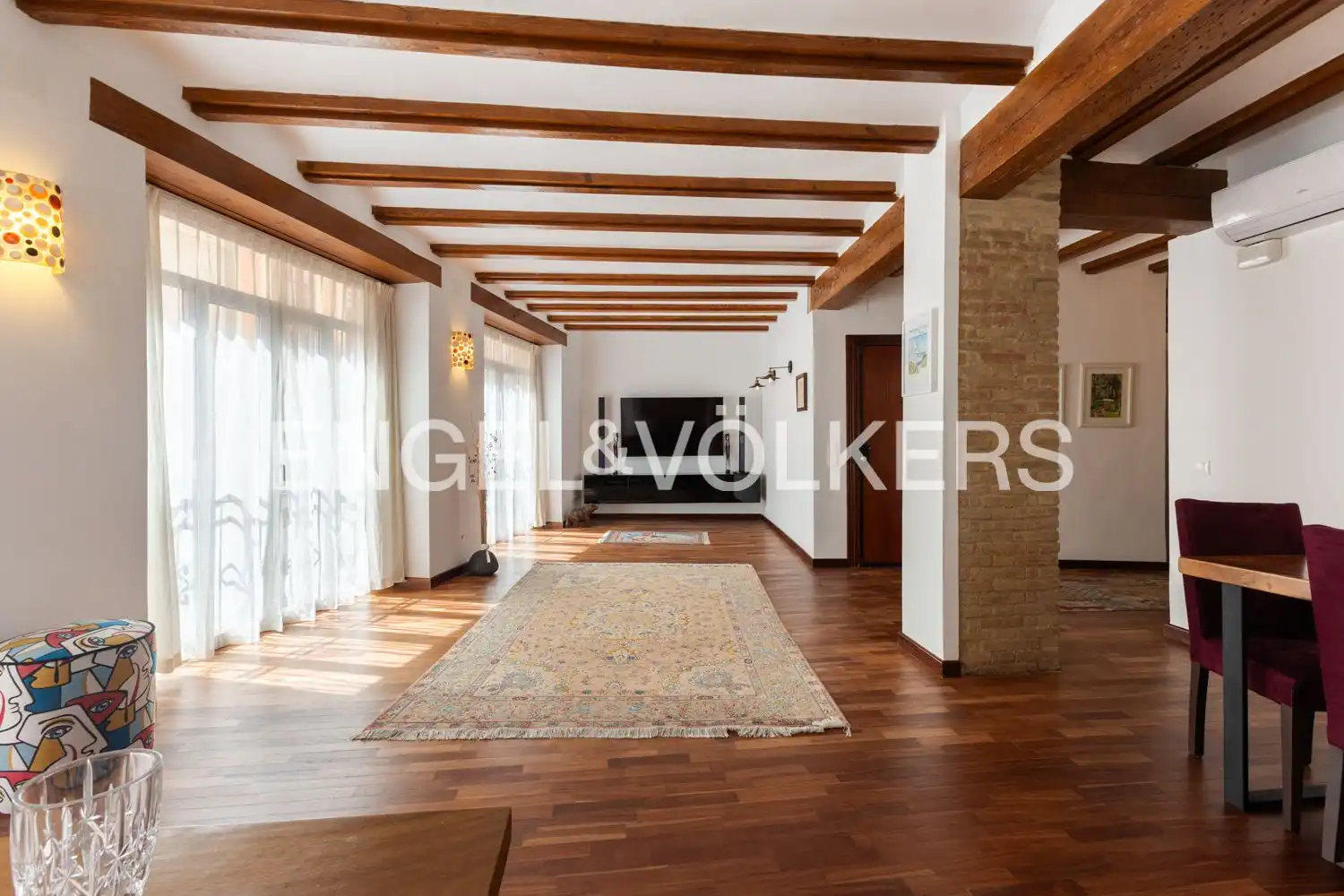 Living room of Flat for sale in Valencia  with Air Conditioner, Heating and Parquet flooring
