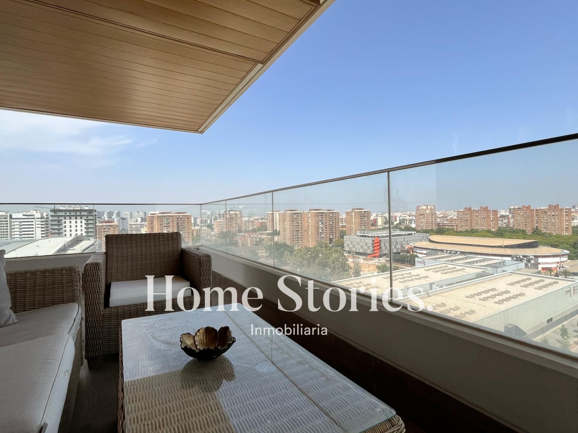 Terrace of Flat for sale in  Valencia Capital  with Air Conditioner, Heating and Private garden