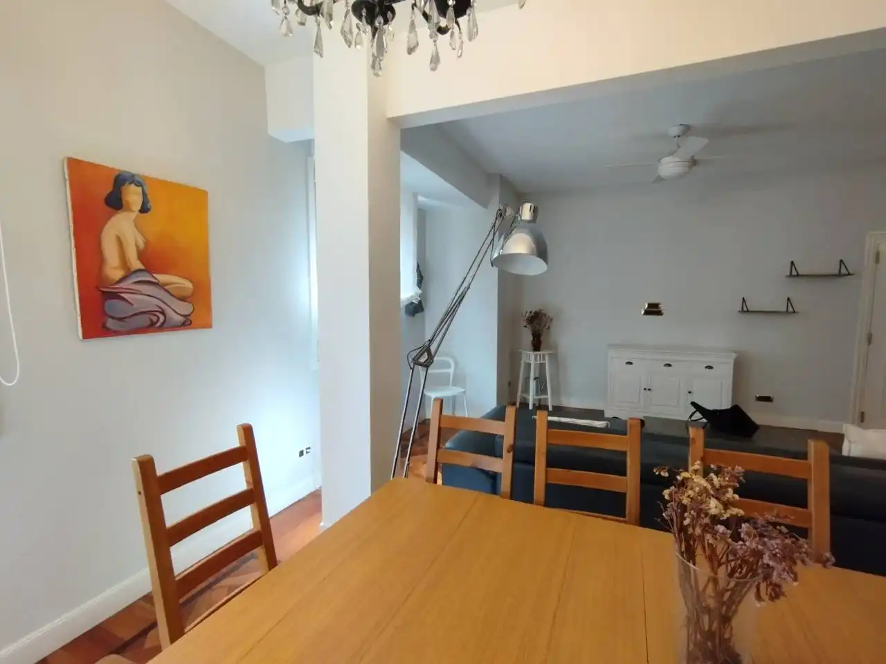 Esszimmer von Wohnung zur Miete in Bilbao  mit Heizung, Parkett und Möbliert
