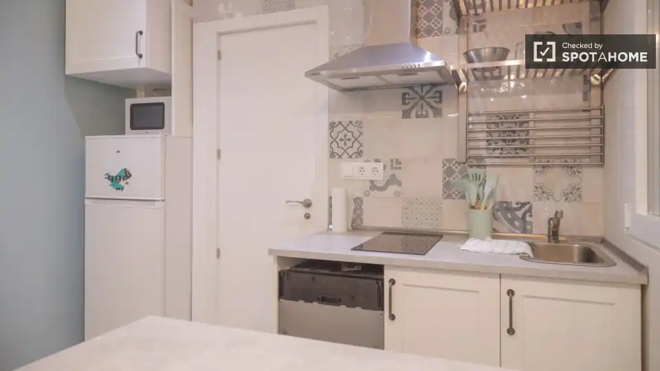 Kitchen of Flat for rent in Madrid  with Air Conditioner, Heating and Furnished