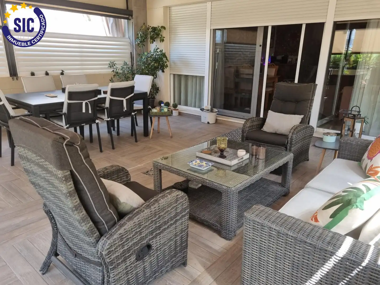 Terrassa de Casa adosada en venda en Gandia amb Aire condicionat, Calefacció i Jardí privat
