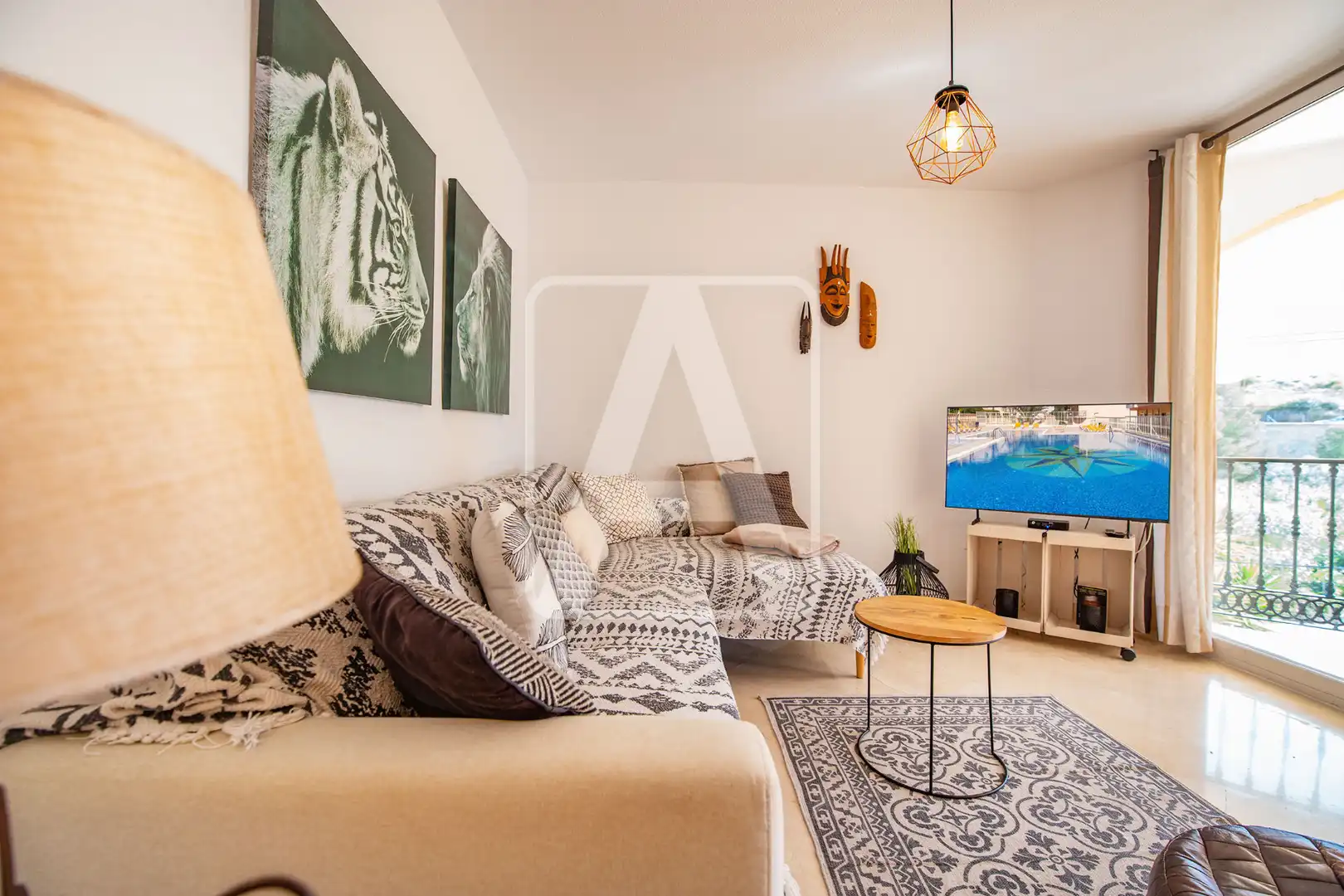 Living room of Apartments for sale in Calpe / Calp  with Air Conditioner, Terrace and Storage room