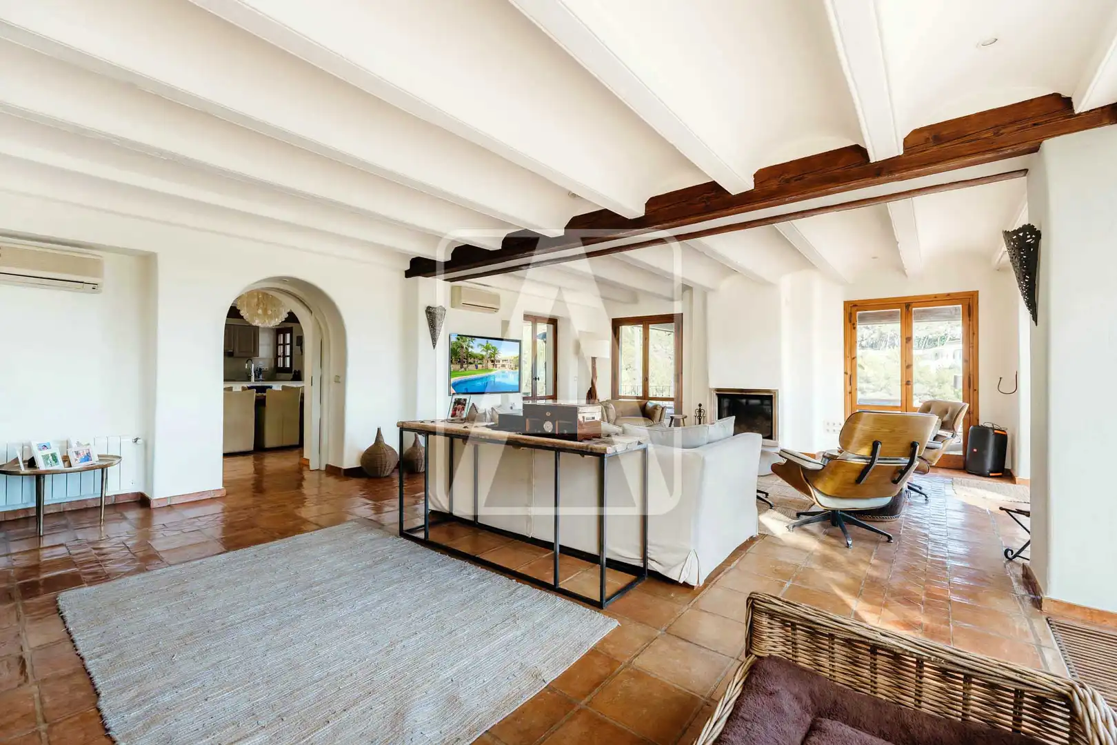 Sala de estar de Finca rústica en venta en Benissa con Aire acondicionado, Calefacción y Jardín privado