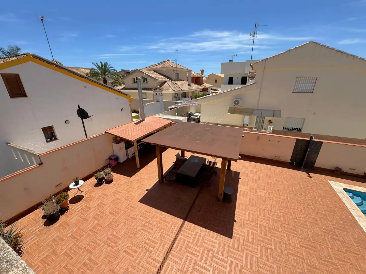 Terrassa de Casa o xalet en venda en San Javier amb Aire condicionat, Jardí privat i Terrassa