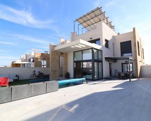 Exterior view of House or chalet for sale in Sorihuela del Guadalimar  with Air Conditioner, Terrace and Swimming Pool