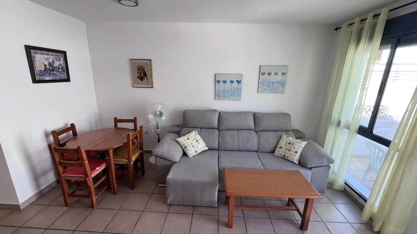 Wohnzimmer von Wohnung zum Verkauf in Peñíscola / Peníscola mit Heizung, Terrasse und Schwimmbad