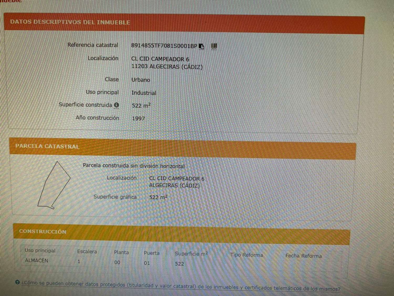 Industrial buildings for sale in Algeciras