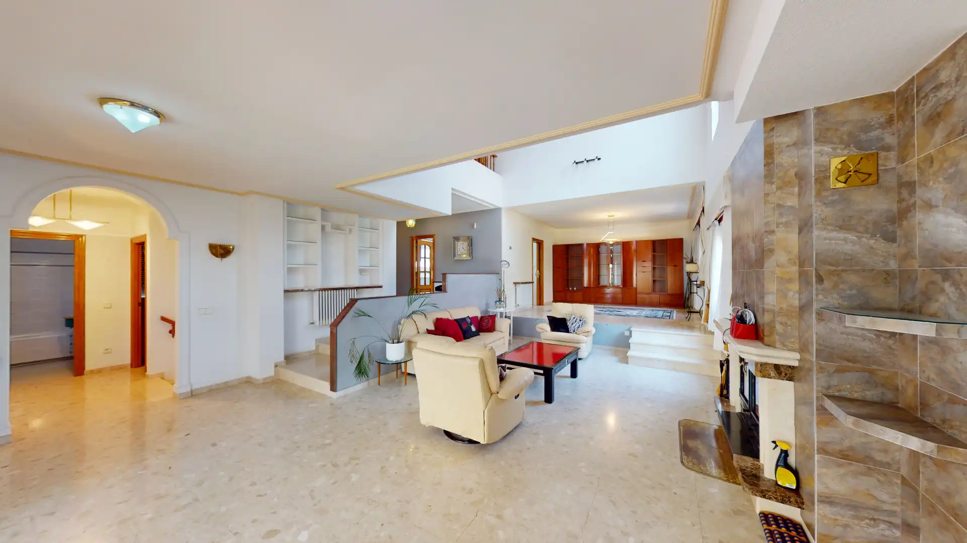 Wohnzimmer von Haus oder Chalet zum Verkauf in Mutxamel mit Klimaanlage, Privatgarten und Terrasse