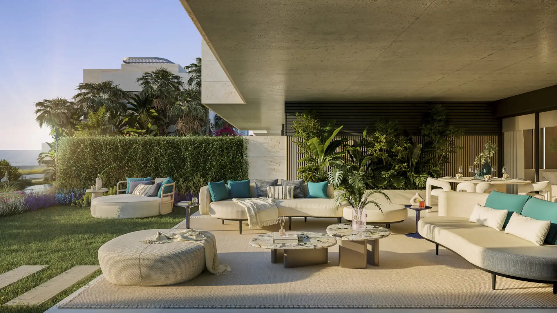 Terrasse von Dachboden zum Verkauf in Manilva mit Klimaanlage, Terrasse und Schwimmbad