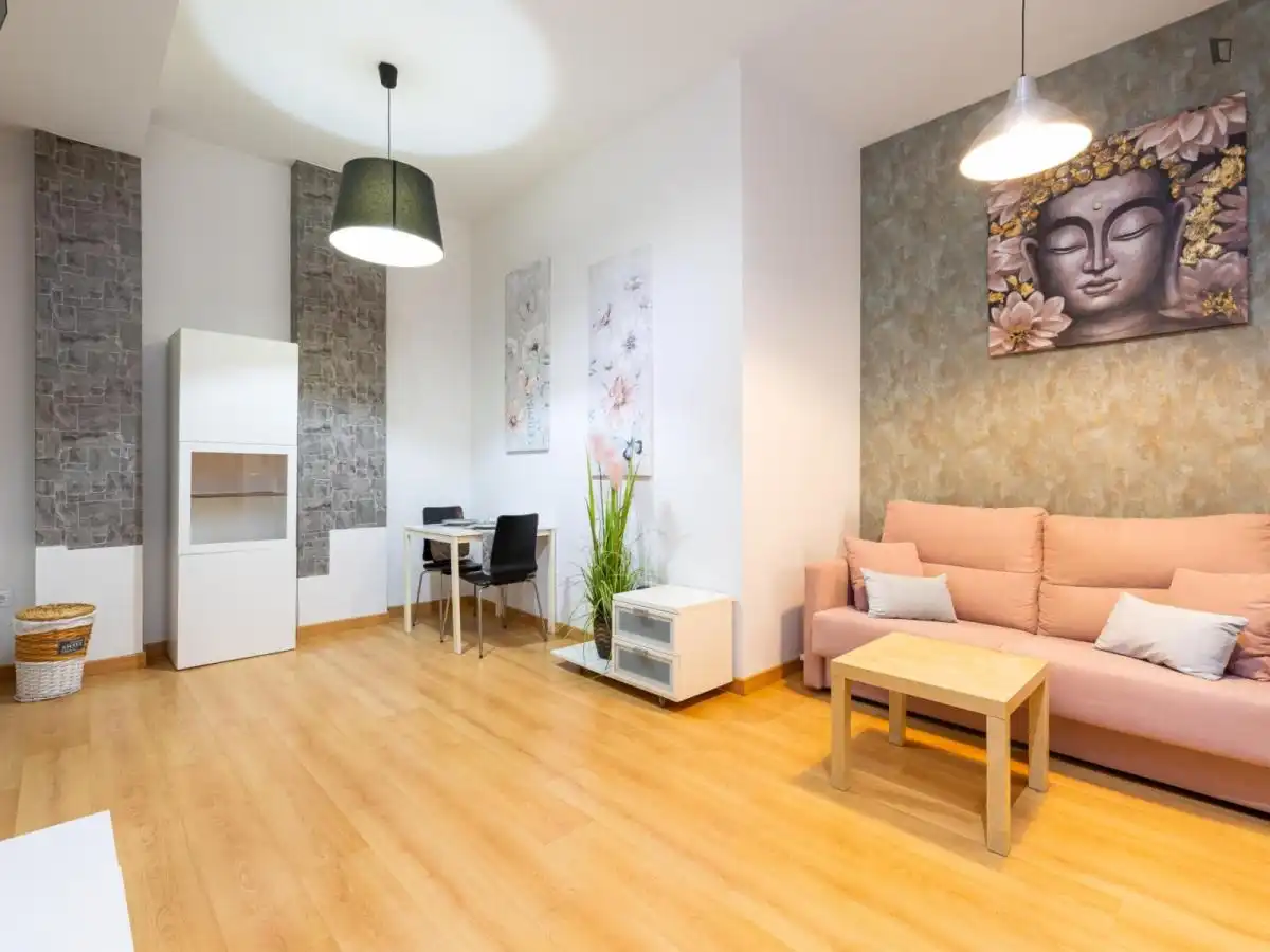 Wohnzimmer von Wohnungen zur Miete in Málaga mit Klimaanlage, Heizung und Möbliert