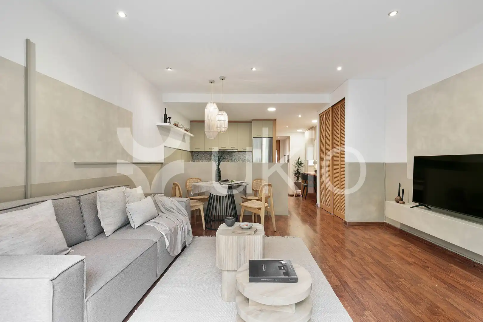 Living room of Apartments for rent in Barcelona  with Air Conditioner, Heating and Terrace