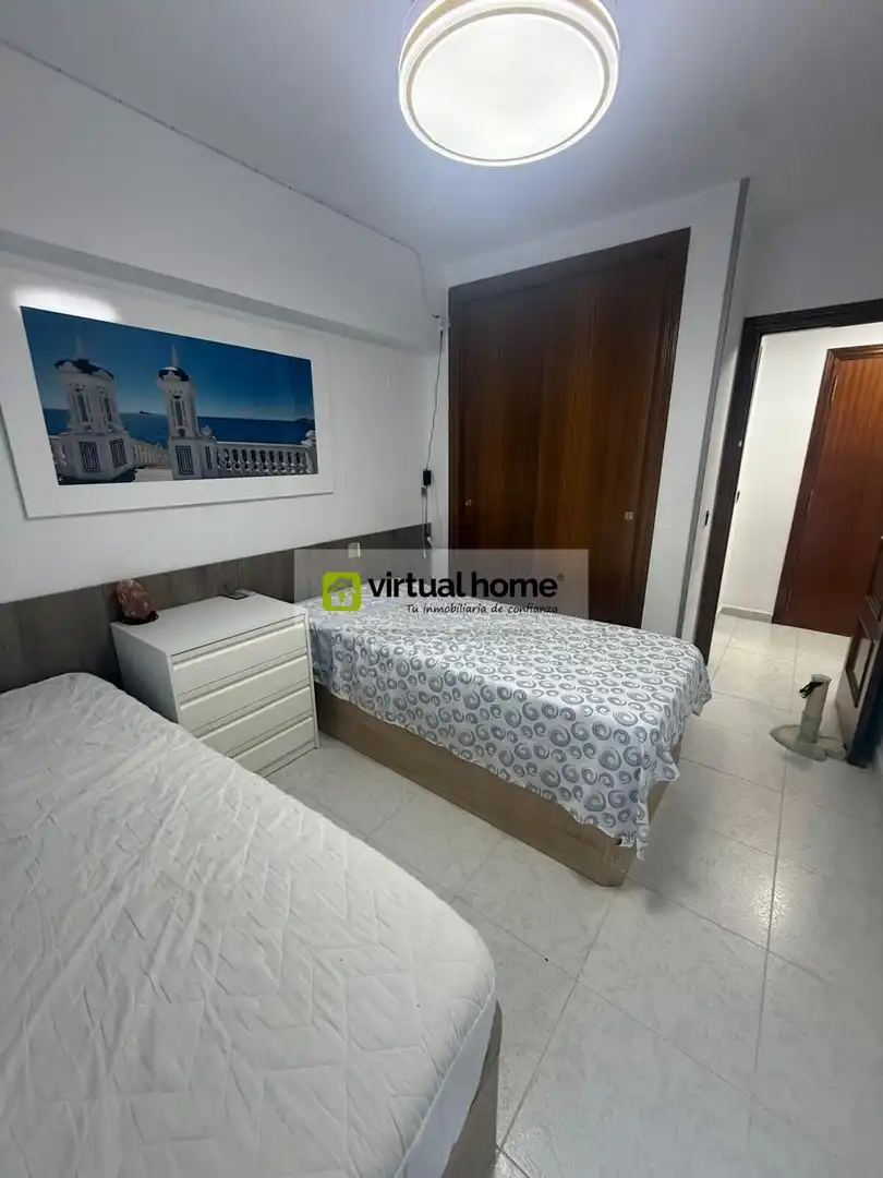 Bedroom of Flat for rent in Benidorm  with Air Conditioner, Terrace and Furnished