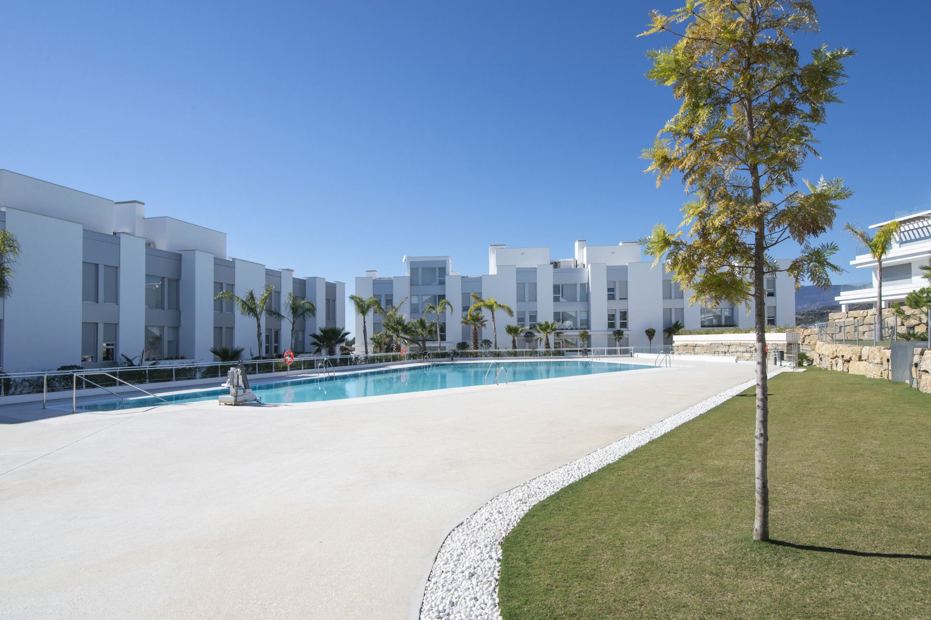 Swimming pool of Single-family semi-detached to rent in Estepona  with Air Conditioner, Terrace and Swimming Pool
