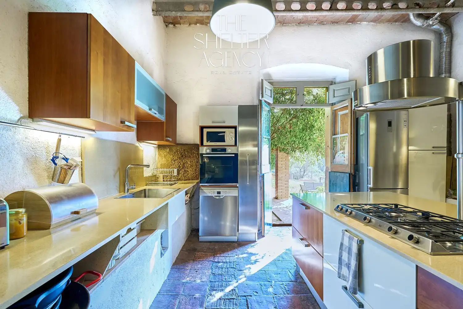 Cocina de Finca rústica en venta en Sant Pere de Ribes con Aire acondicionado, Jardín privado y Piscina comunitaria