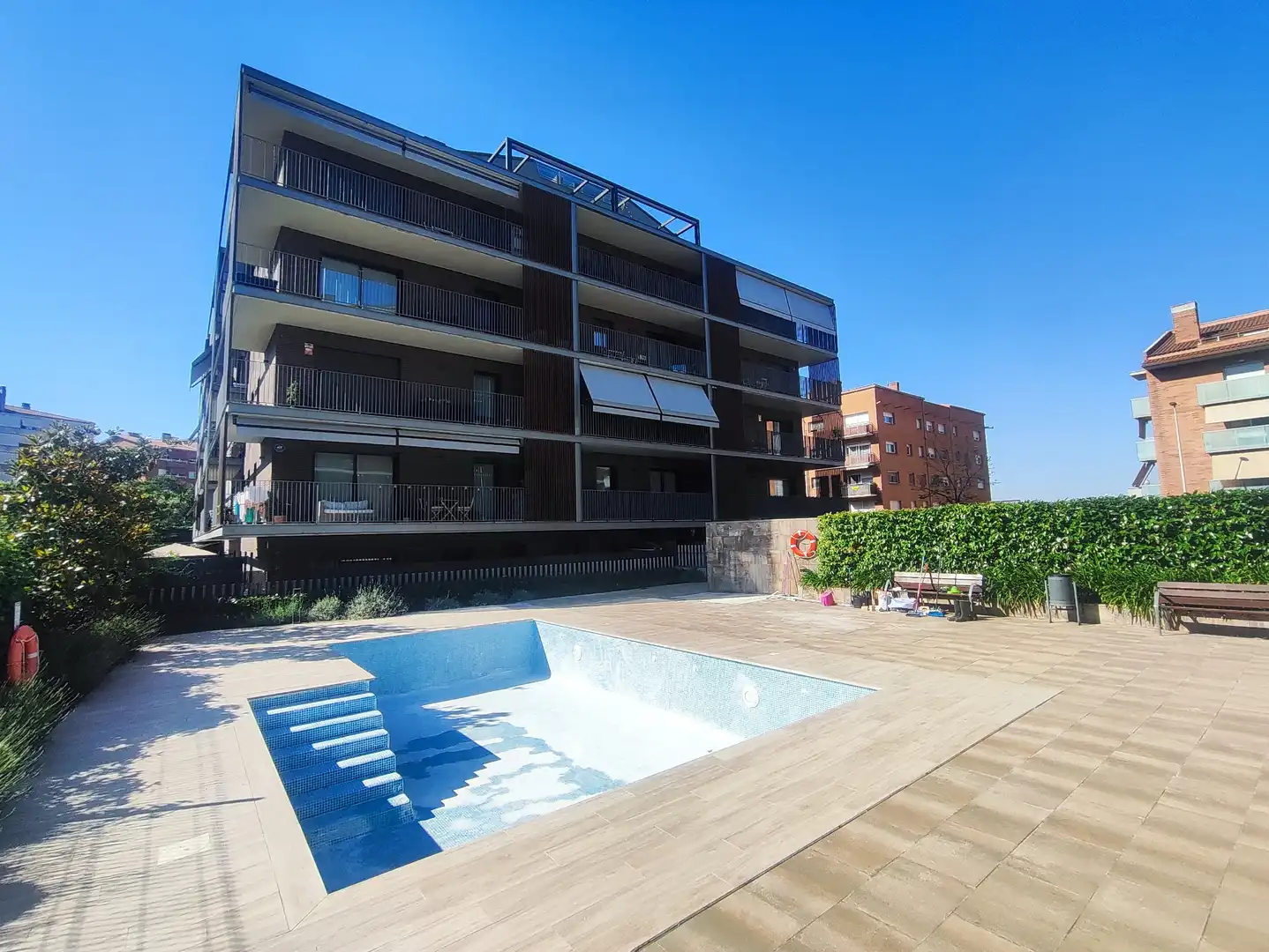Swimming pool of Flat for sale in Ripollet  with Air Conditioner, Heating and Parquet flooring