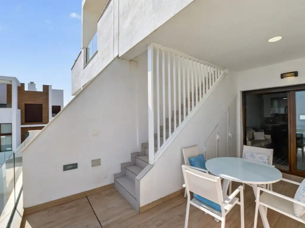 Balcony of Attic for sale in Torrevieja  with Air Conditioner, Heating and Furnished