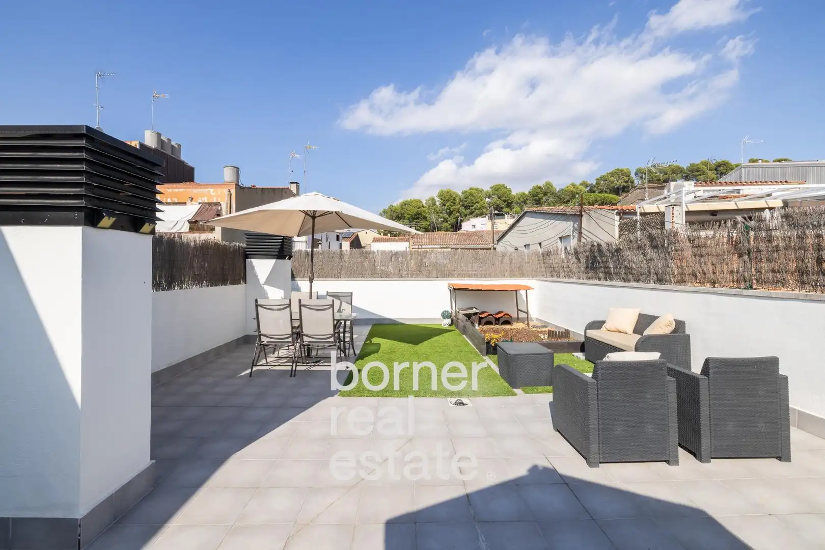 Terrace of Flat for sale in Terrassa  with Air Conditioner, Heating and Parquet flooring
