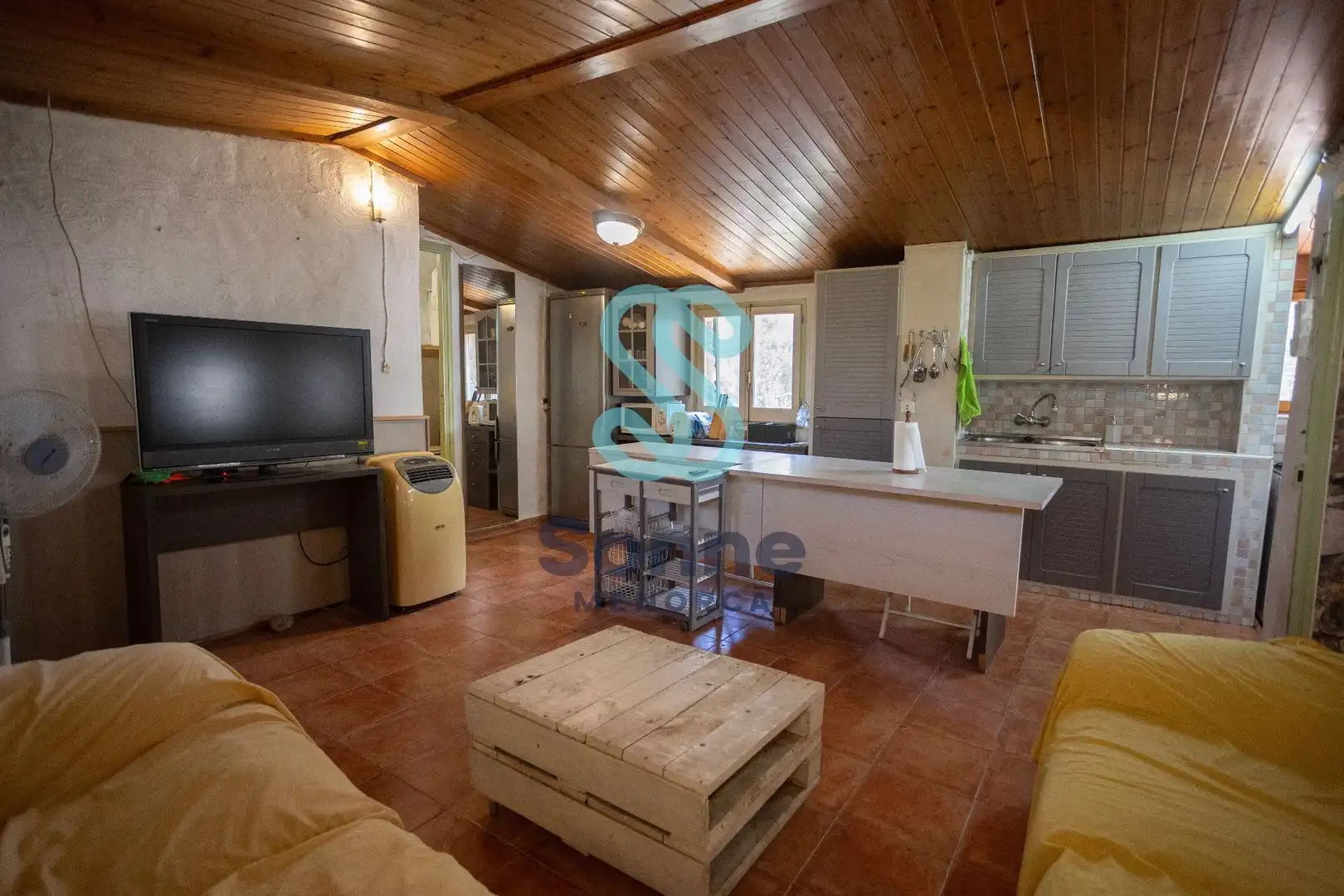 Sala d'estar de Casa o xalet en venda en Ferreries amb Jardí privat, Terrassa i Piscina