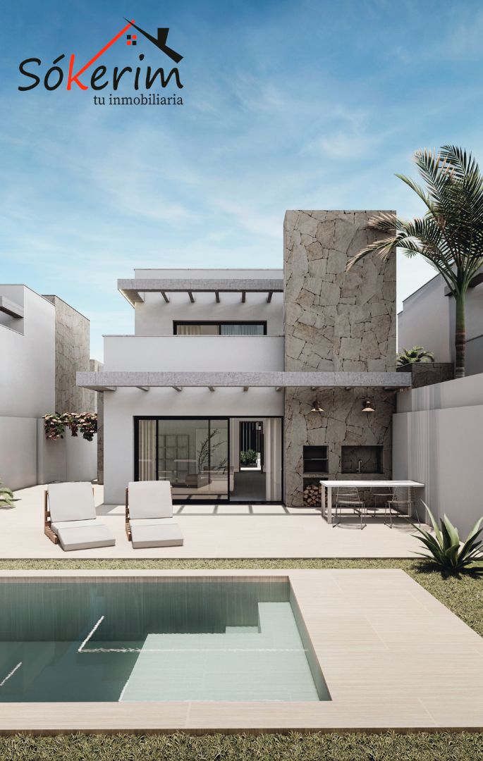 Vista exterior de Casa o xalet en venda en Pulpí amb Aire condicionat, Jardí privat i Terrassa