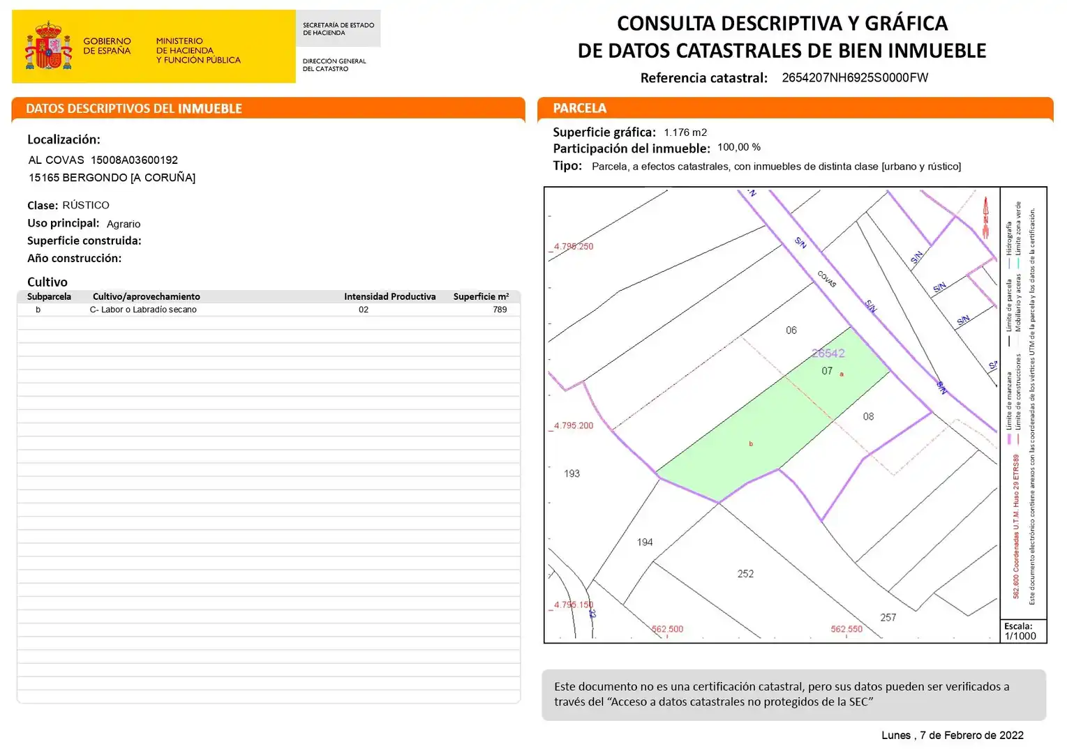Terreny residencial en venda a Bergondo, imagen 5