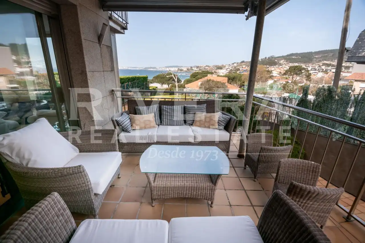Terraza de Casa adosada en venta en Sanxenxo con Calefacción, Jardín privado y Terraza