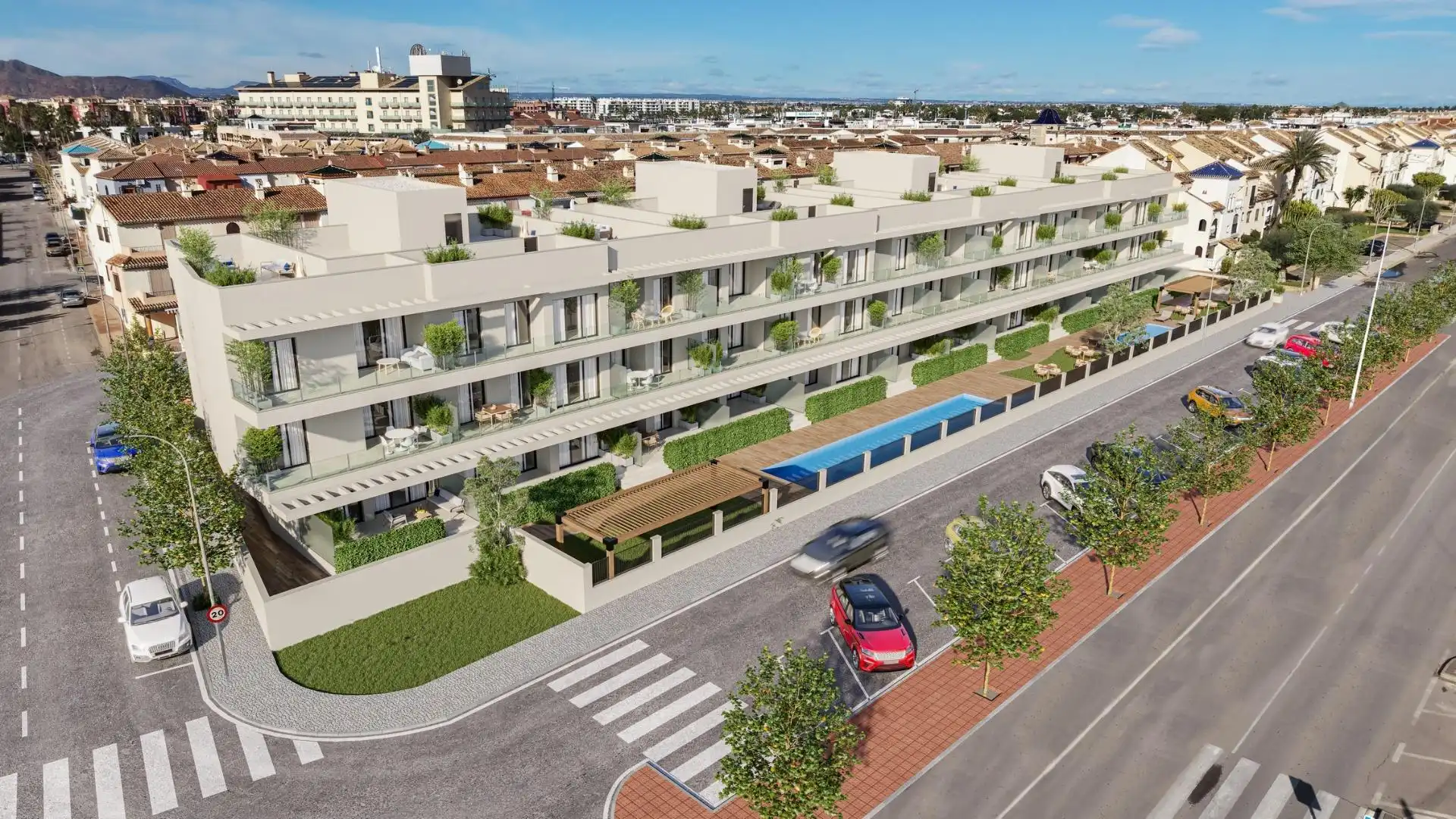 Vista exterior de Planta baixa en venda en Los Alcázares amb Terrassa, Traster i Piscina comunitària