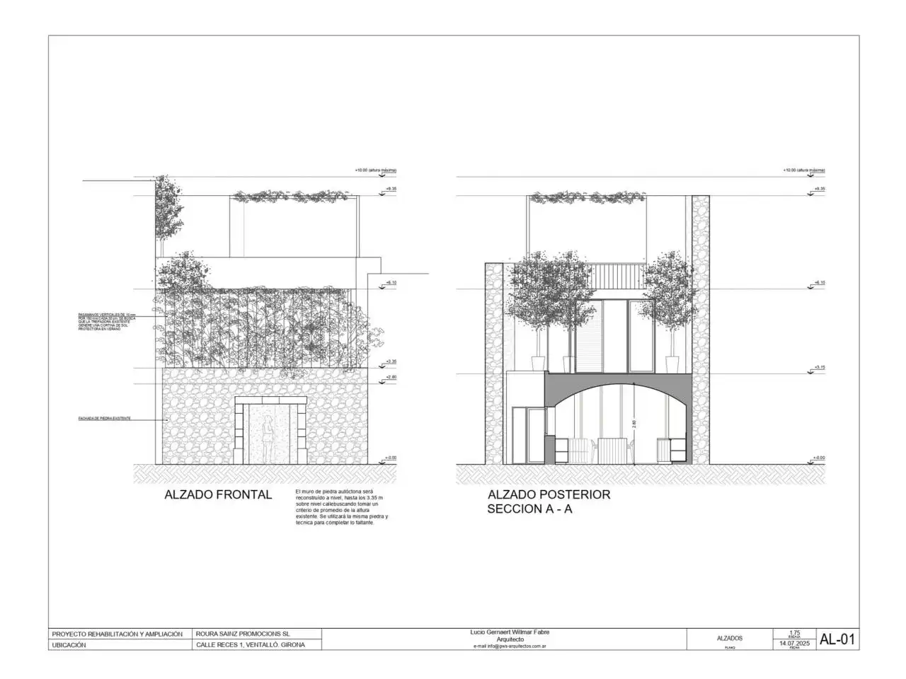 Garten von Einfamilien-Reihenhaus zum Verkauf in Ventalló mit Klimaanlage, Heizung und Privatgarten