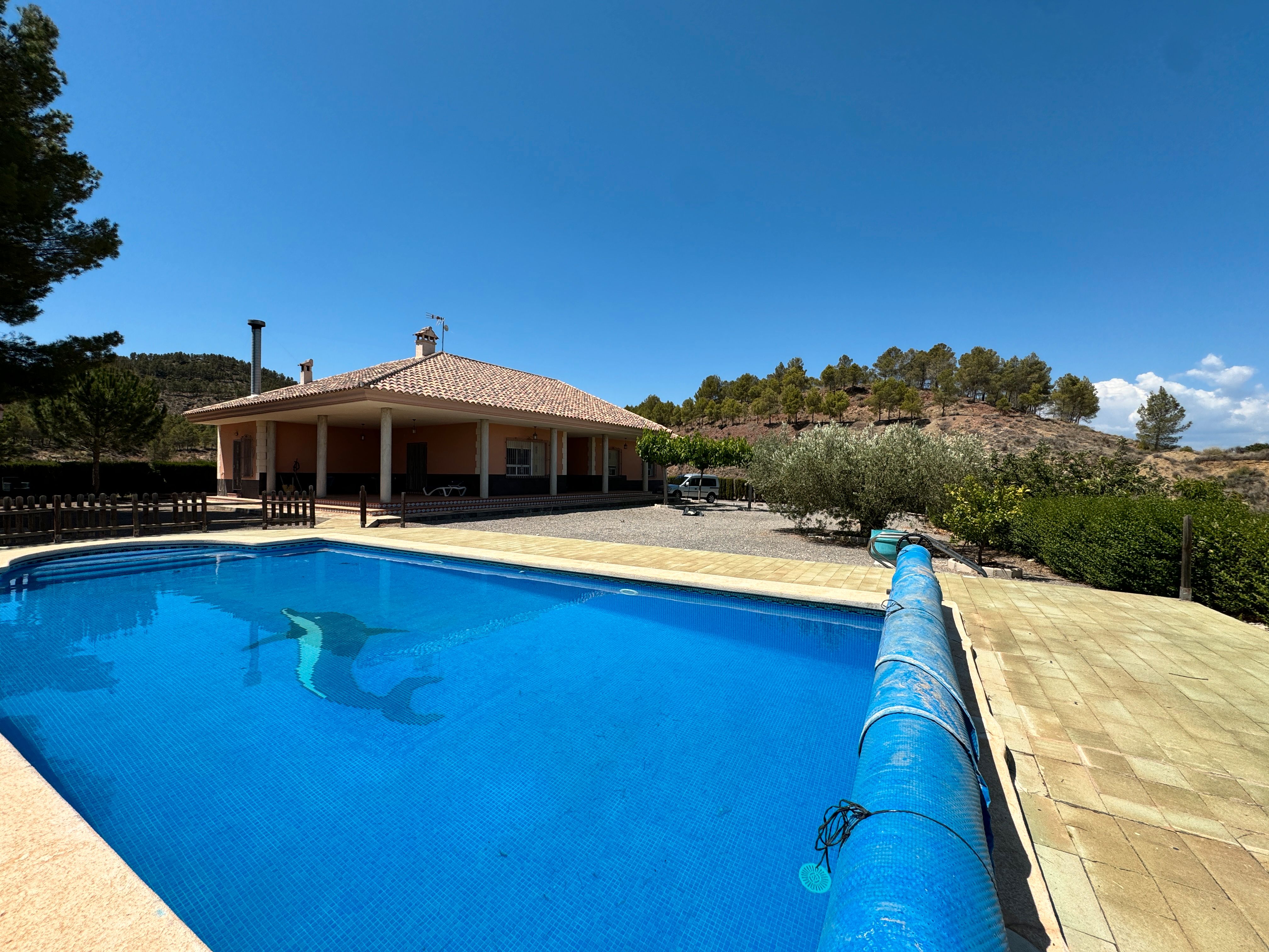 Piscina de Casa o xalet en venda en Cehegín amb Aire condicionat, Jardí privat i Terrassa