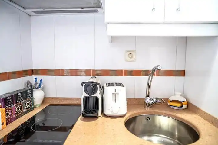 Kitchen of Attic for rent in Madrid  with Air Conditioner, Parquet flooring and Terrace