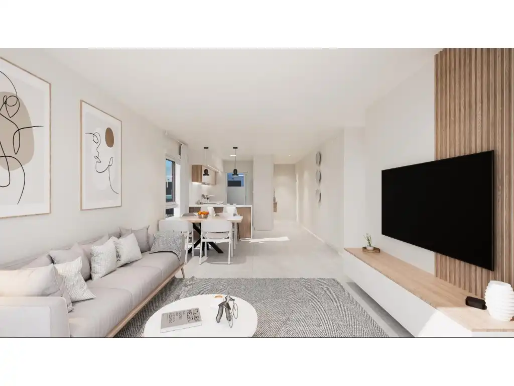 Sala de estar de Casa o chalet en venta en Pilar de la Horadada con Aire acondicionado, Jardín privado y Piscina