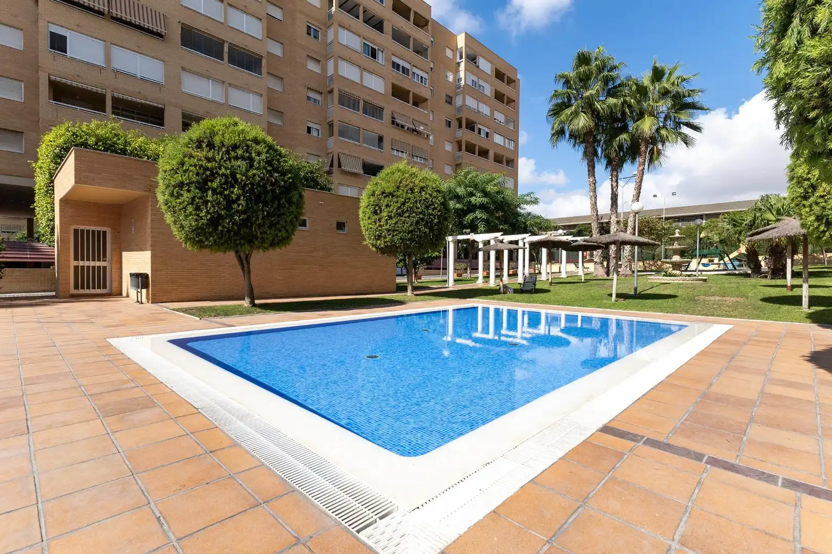Swimming pool of Flat for sale in Alicante / Alacant  with Air Conditioner, Private garden and Terrace