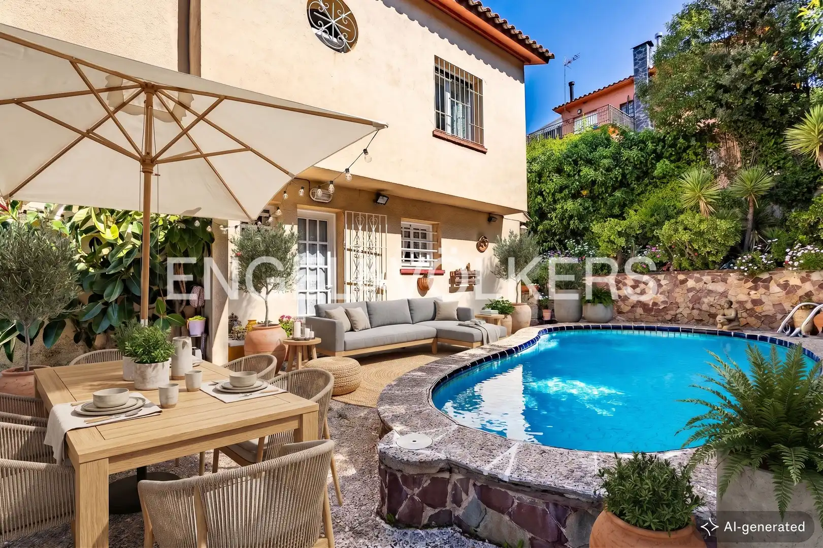 Vista exterior de Casa o xalet en venda en Sant Cugat del Vallès amb Calefacció, Jardí privat i Parquet