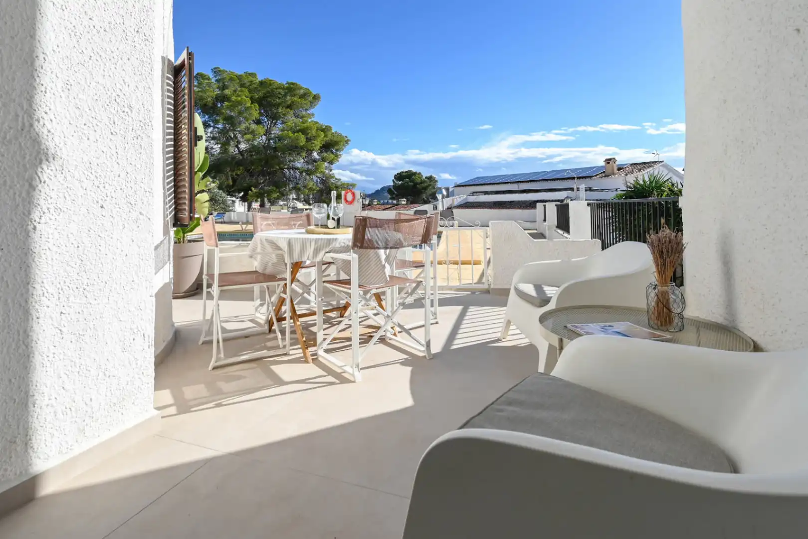 Terraza de Finca rústica de alquiler en Moraira con Aire acondicionado, Calefacción y Terraza