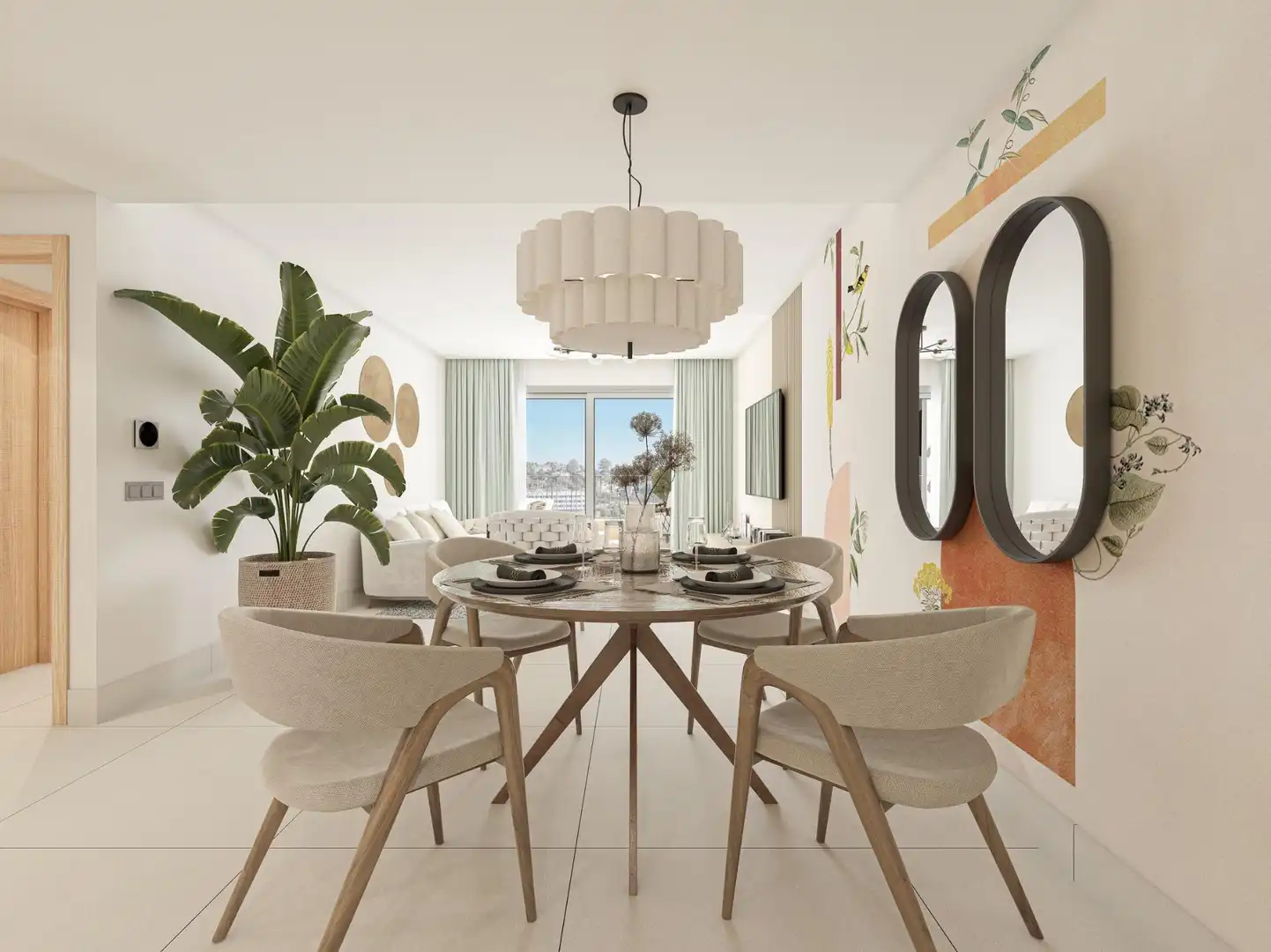 Esszimmer von Dachboden zum Verkauf in Manilva mit Klimaanlage, Terrasse und Abstellraum