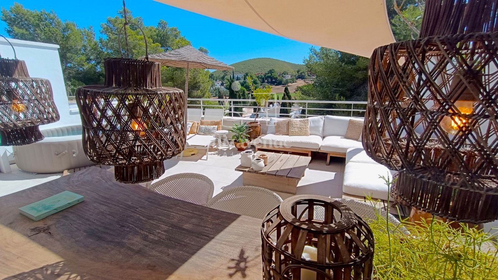 Terrace of Single-family semi-detached for sale in Santa Eulària des Riu  with Air Conditioner, Terrace and Furnished