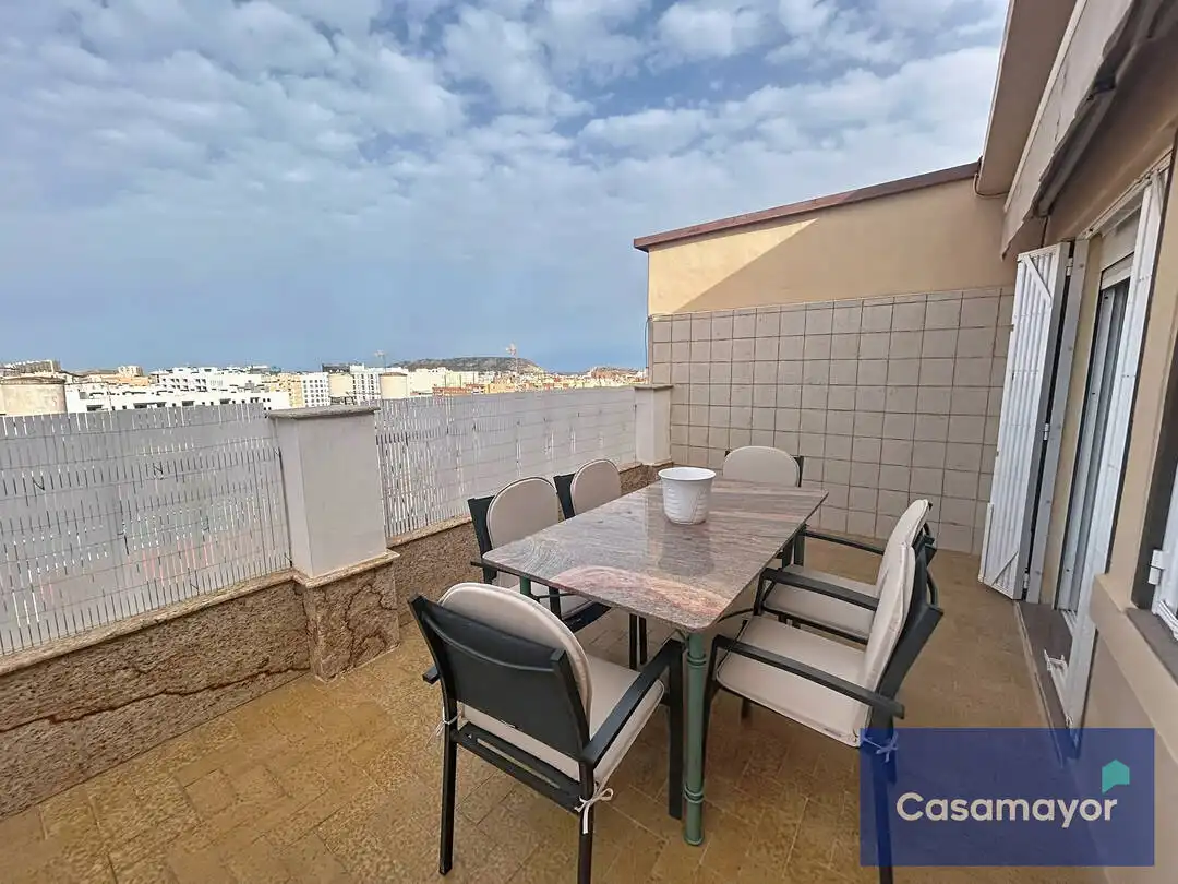 Terrace of Flat for rent in Alicante / Alacant  with Air Conditioner, Heating and Furnished