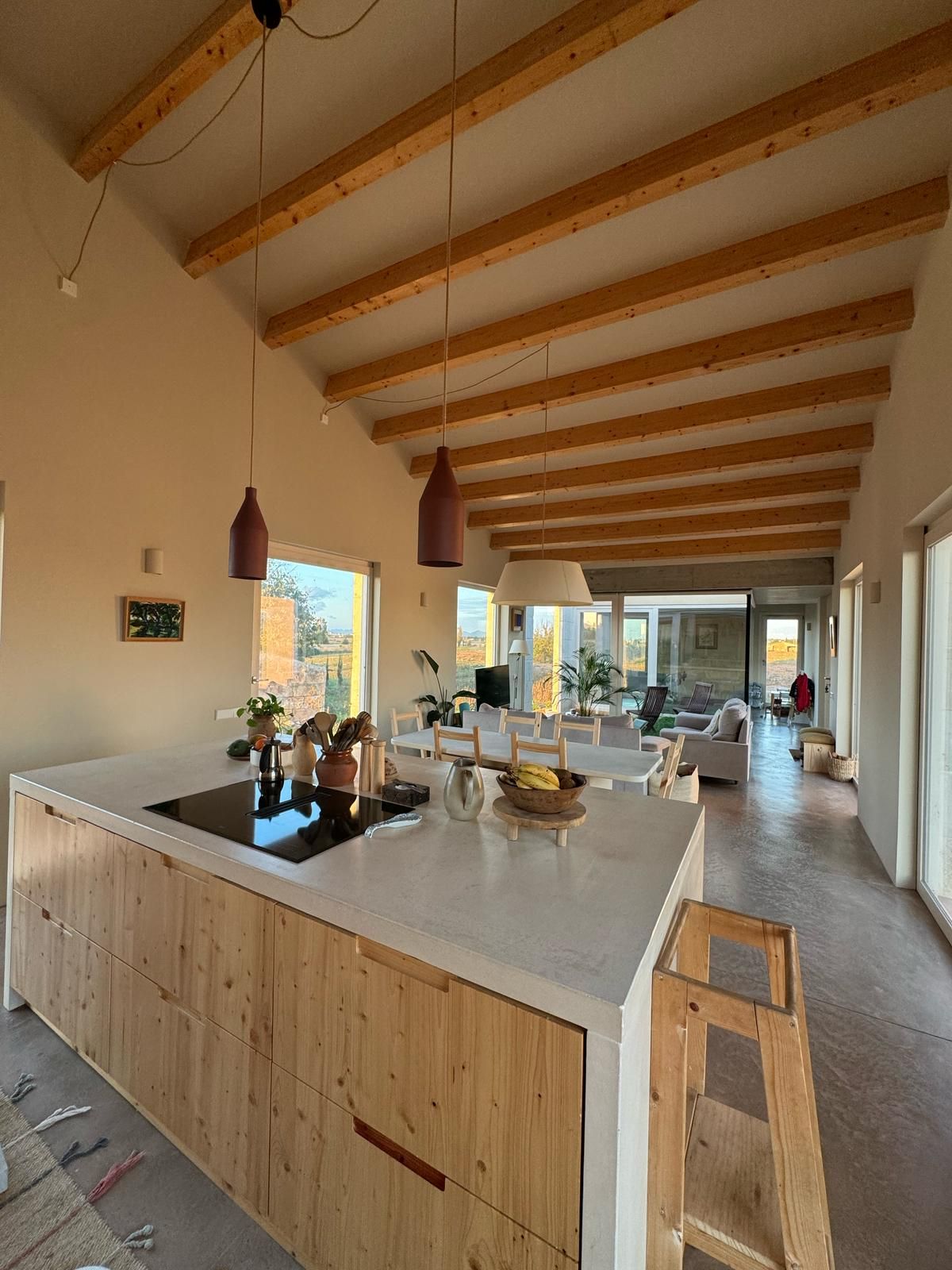 Living room of Country house to rent in Llubí  with Air Conditioner and Furnished