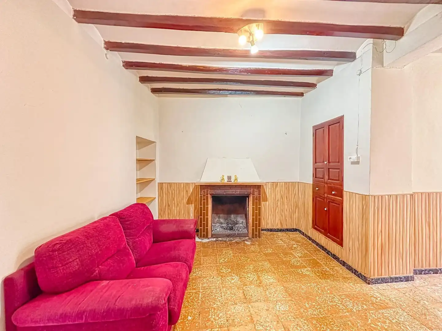 Sala de estar de Finca rústica en venta en La Vall de Laguar con Calefacción y Terraza