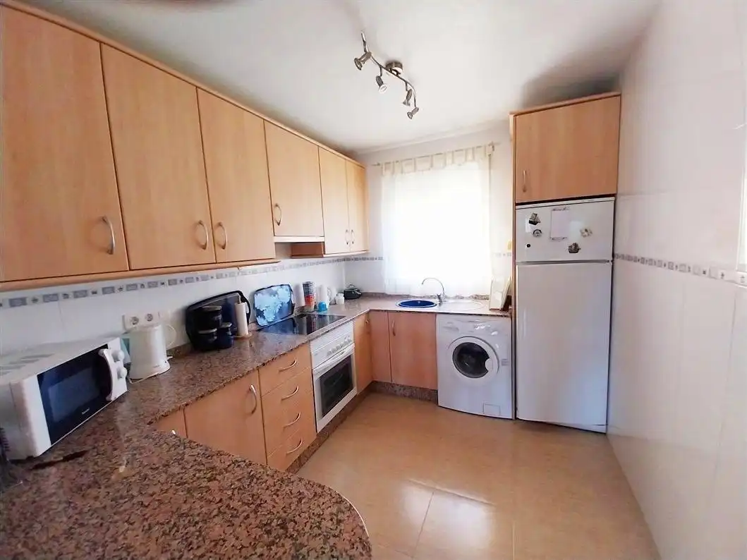 Cocina de Apartamento en venta en Mazarrón con Aire acondicionado, Jardín privado y Terraza